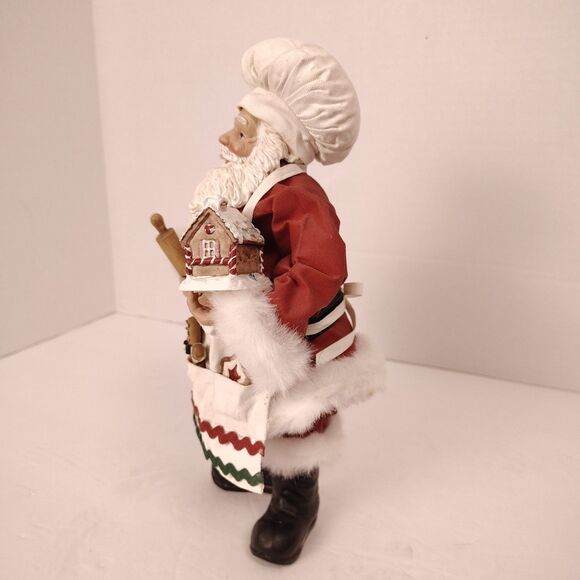 Vintage Chef Baker Santa Figurine 11” Gingerbread House Christmas Decor - Picture 5 of 10